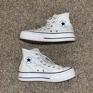 White Platform Converse